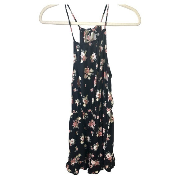 Hollister Pants - Hollister Jumpsuit Womens XS Romper Jumper Shorts Floral Halter Neck Black